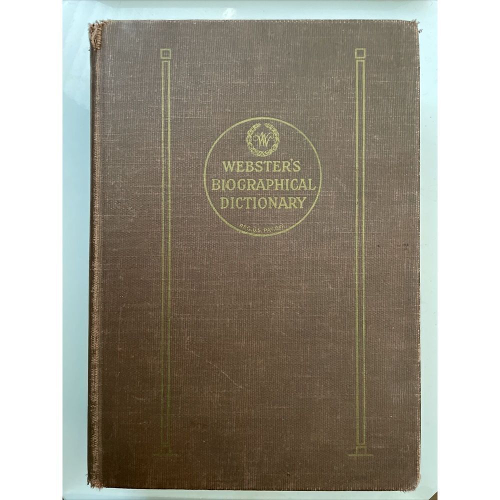 WEBSTERS BIOGRAPHICAL DICTIONARY/1948/FIRST EDITION/HARDCOVER.
